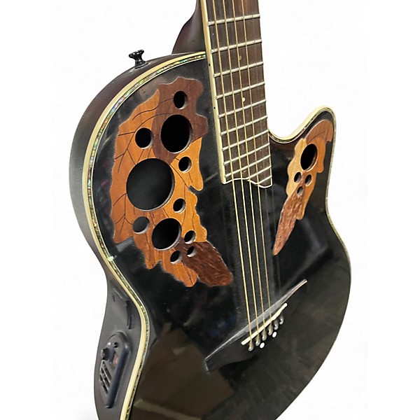 Used Ovation CE44 Celebrity Black Acoustic Electric Guitar