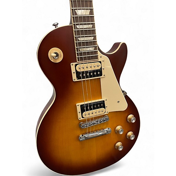 Used 2022 Gibson Les Paul Traditional Pro V Satin Top Iced Tea Solid Body Electric Guitar