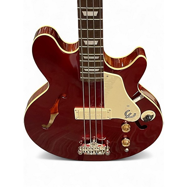 Used Epiphone Jack Casady Signature Candy Apple Red Electric Bass Guitar
