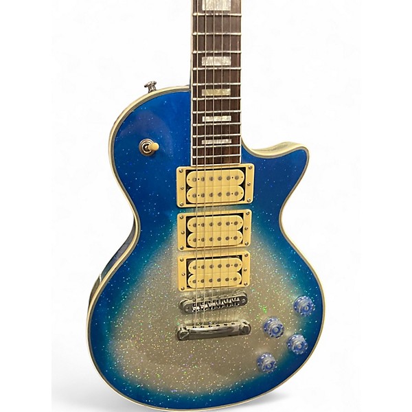 Used Firefly ace frehley MODEL BLUE SILVER SPARKLE BURST Solid Body Electric Guitar
