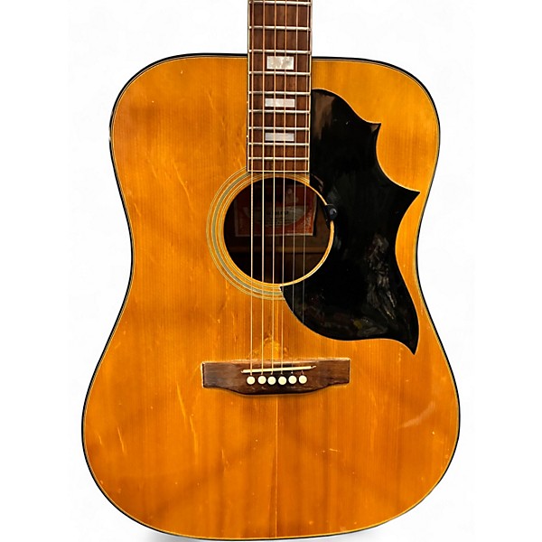 Vintage 1970s Gibson 1970s SJ Deluxe Natural Acoustic Guitar