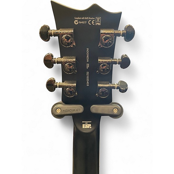 Used ESP LTD EC401QM Trans Black Solid Body Electric Guitar