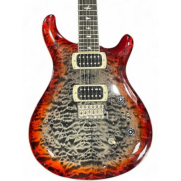 Used PRS SE CUSTOM 24-08 QUILT CHARCOAL CHERRY BURST Solid Body Electric Guitar