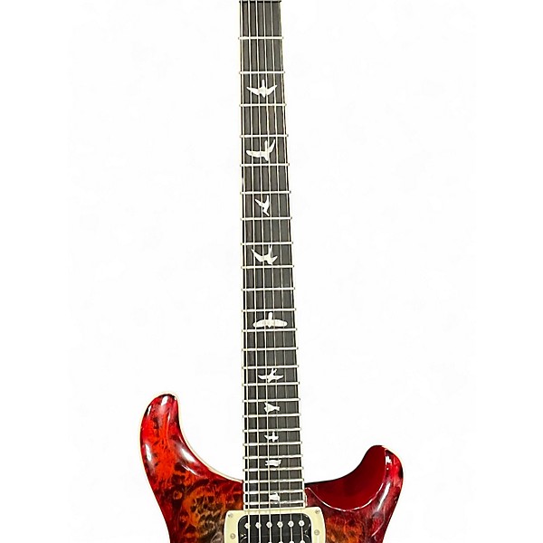Used PRS SE CUSTOM 24-08 QUILT CHARCOAL CHERRY BURST Solid Body Electric Guitar