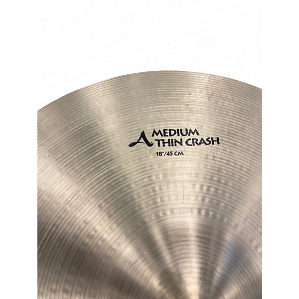 Used Zildjian 18in A Series Medium Thin Crash Cymbal