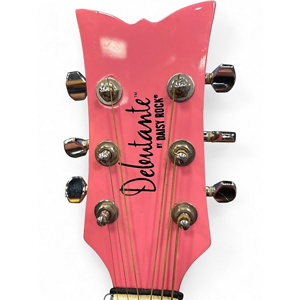 デイジー・ロックのアコースティックギター『デビュタント』ピンク色 Used Daisy Rock Debutante Butterfly Short Scale Pink Electric