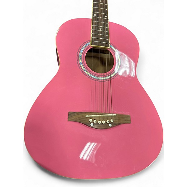 Used Daisy Rock Debutante Butterfly Short Scale Pink Electric Guitar