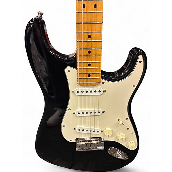 Used Fender American Standard Stratocaster Black Solid Body Electric Guitar