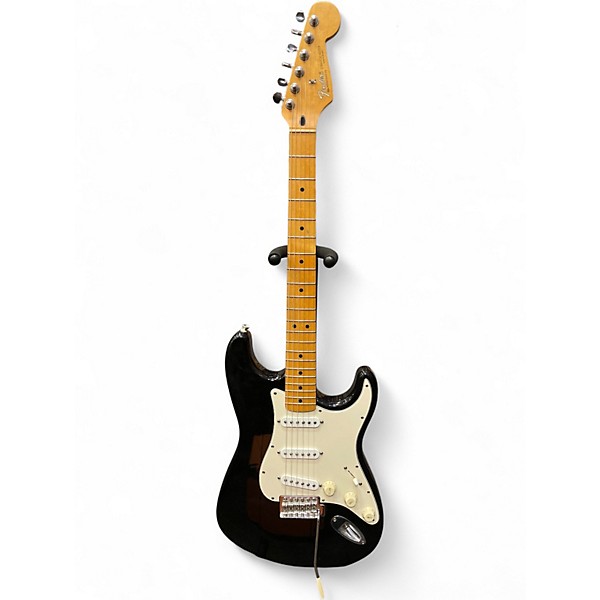 Used Fender STRATOCASTER BLACK Solid Body Electric Guitar