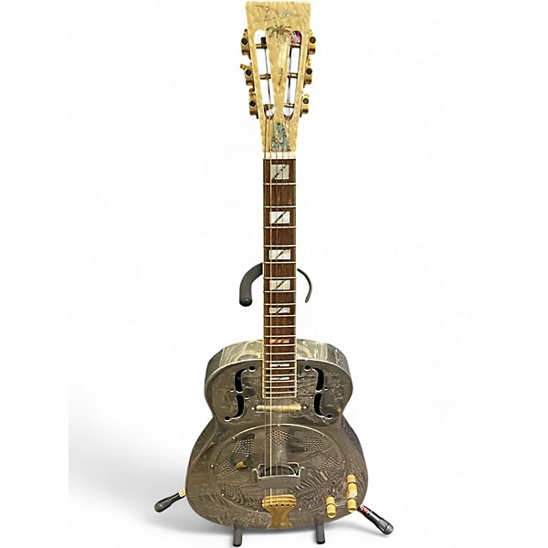 Used Dean RESCG Folk Series Thin Body Resonator with Electronics Chrome Resonator Guitar