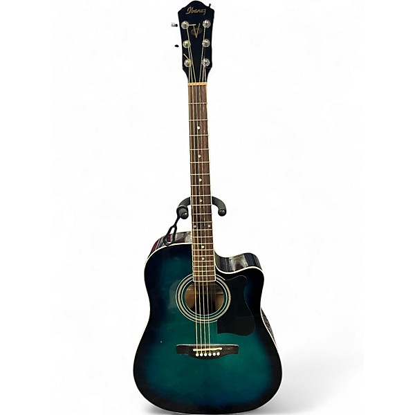 Used Ibanez V70CE Blue Acoustic Electric Guitar