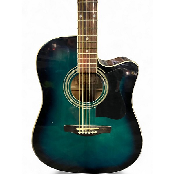 Used Ibanez V70CE Blue Acoustic Electric Guitar