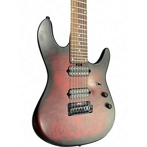 Used Sterling by Music Man Jason Richardson Signature Richardson 7 El Dark Scarlet Burst Satin Solid Body Electric Guitar