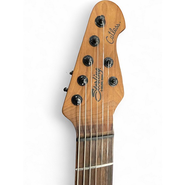 Used Sterling by Music Man Jason Richardson Signature Richardson 7 El Dark Scarlet Burst Satin Solid Body Electric Guitar