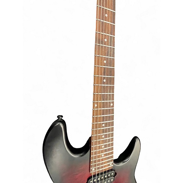 Used Sterling by Music Man Jason Richardson Signature Richardson 7 El Dark Scarlet Burst Satin Solid Body Electric Guitar