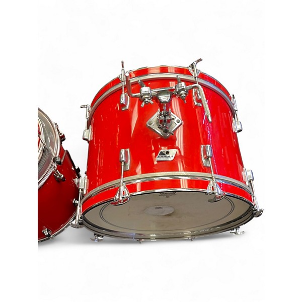 Used Ludwig 4 Piece Vintage Rocker Red Drum Kit