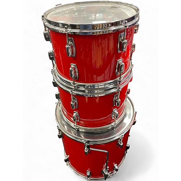 Used Ludwig 4 Piece Vintage Rocker Red Drum Kit