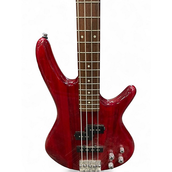 Used Ibanez GSR200 Transparent red Electric Bass Guitar