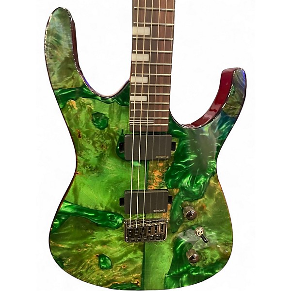 Used Leo Jaymz HURRICANE Emerald Green Solid Body Electric Guitar