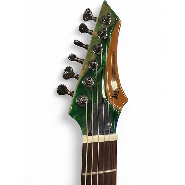 Used Leo Jaymz HURRICANE Emerald Green Solid Body Electric Guitar