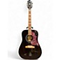 Used Epiphone Hummingbird Pro Black Acoustic Electric Guitar thumbnail