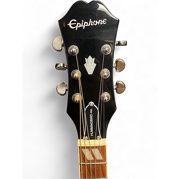 Used Epiphone Hummingbird Pro Black Acoustic Electric Guitar