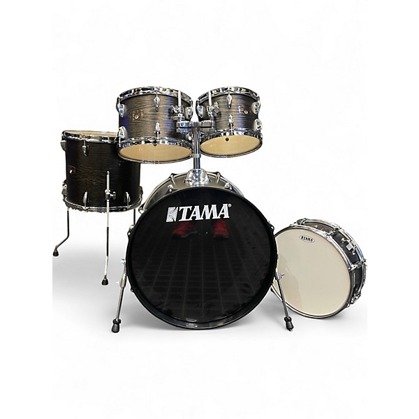 Used TAMA 5 Piece Imperialstar Black Oak Wrap Drum Kit
