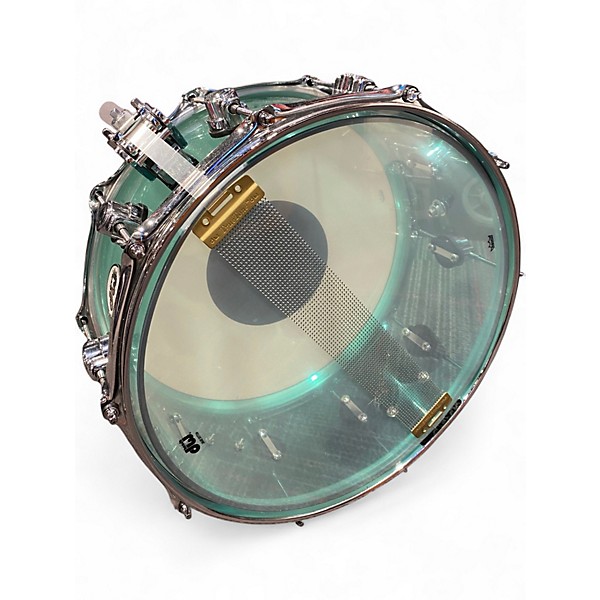 Used DW 6.5X14 Design Series Acrylic Snare sea glass Drum