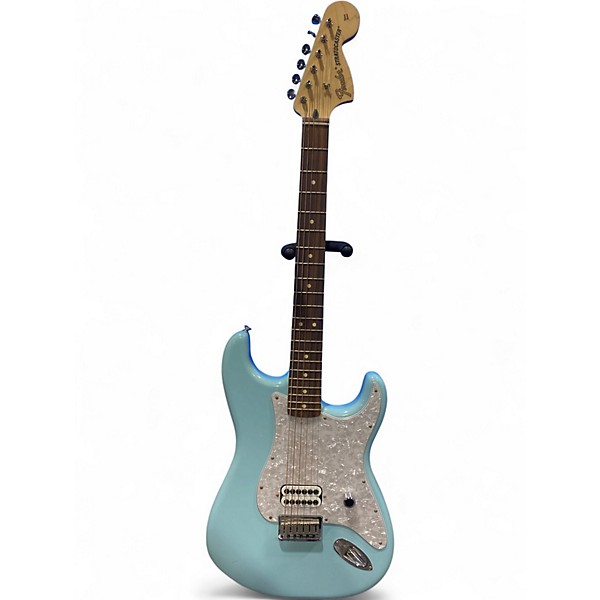 Used Fender Tom Delonge Signature Stratocaster Sonic Blue Solid Body Electric Guitar