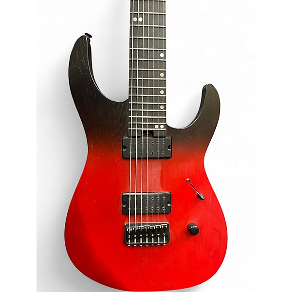 Used 2025 Legator Ninja Performance 7 Red to Black Fade Solid Body Electric Guitar