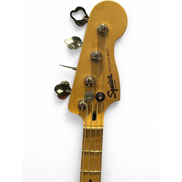 Used Squier SONIC PRECISION BASS GRAFITI YELLOW Electric Bass Guitar