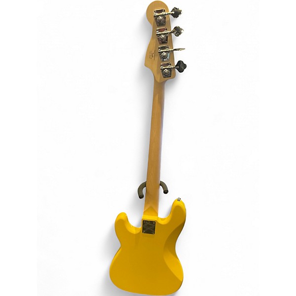 Used Squier SONIC PRECISION BASS GRAFITI YELLOW Electric Bass Guitar