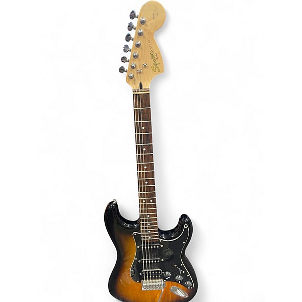Used Squier Standard Stratocaster 3 Color Sunburst Solid Body Electric Guitar