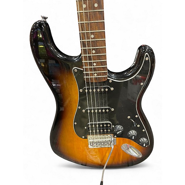 Used Squier Standard Stratocaster 3 Color Sunburst Solid Body Electric Guitar