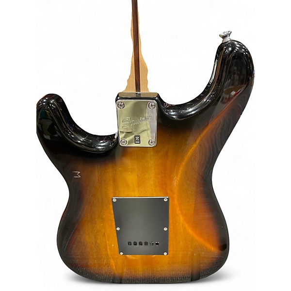 Used Squier Standard Stratocaster 3 Color Sunburst Solid Body Electric Guitar