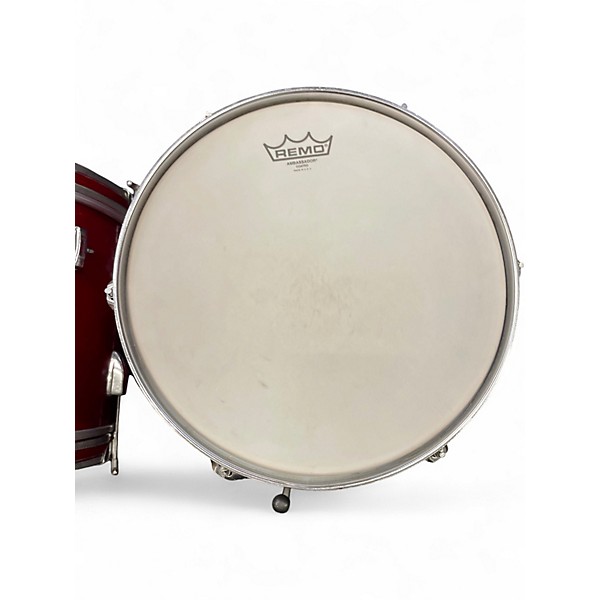 Used 1960s Polaris 3 Piece Vintage MIJ Luan Poplar Red Sparkle Drum Kit