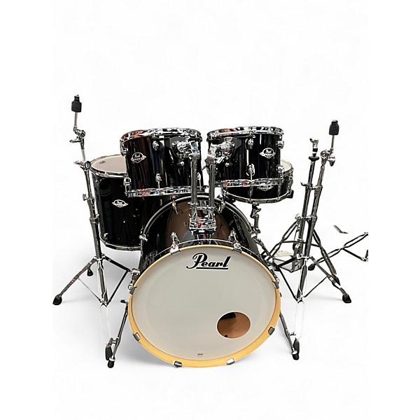 Used Pearl 5 Piece Export Jet Black Drum Kit