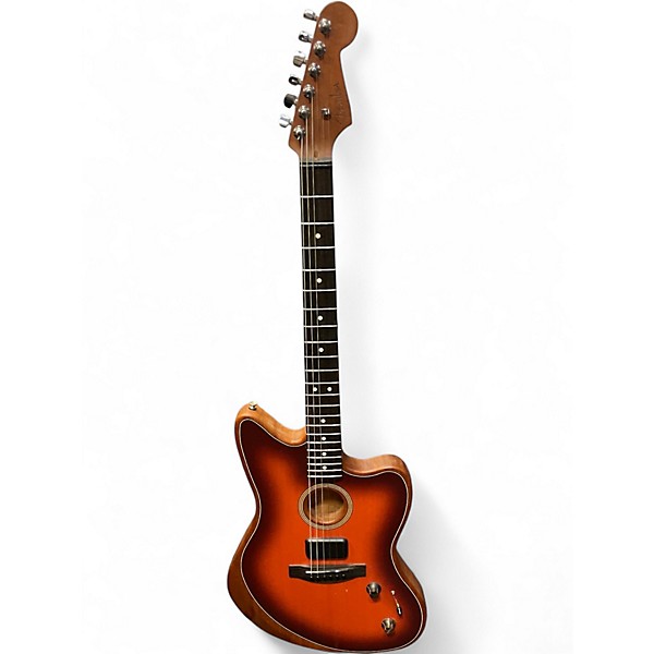 Used Fender JAZZMASTER ACOUSTASONIC 2 Color Sunburst Acoustic Electric Guitar