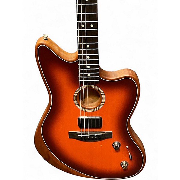 Used Fender JAZZMASTER ACOUSTASONIC 2 Color Sunburst Acoustic Electric Guitar