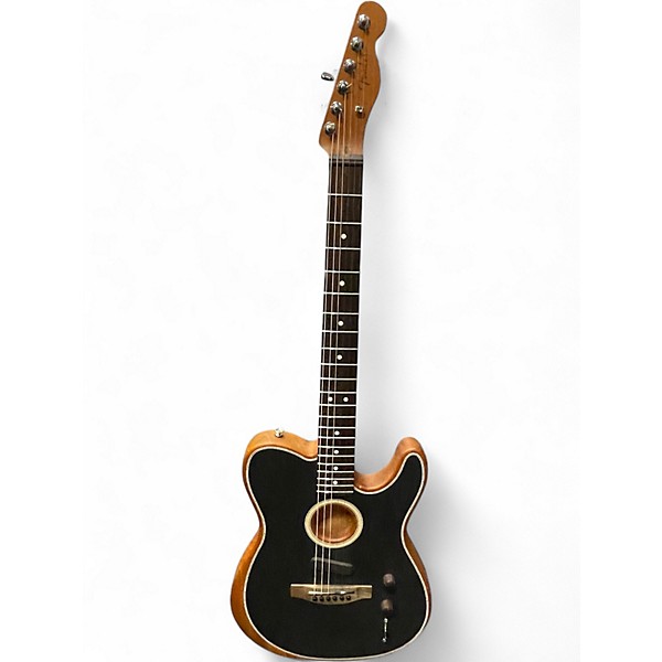 Used Fender Acoustasonic Standard Telecaster Black Acoustic Electric Guitar