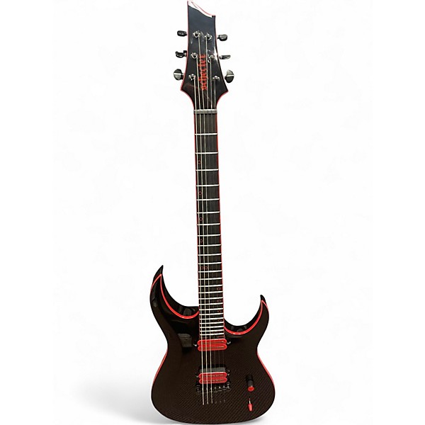 Used Schecter Guitar Research Sunset-6 Red Dawn Black Solid Body Electric Guitar
