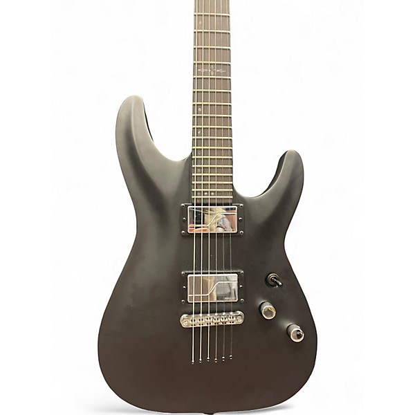 Used Schecter Guitar Research C1 Platinum Blackout Black Solid Body Electric Guitar