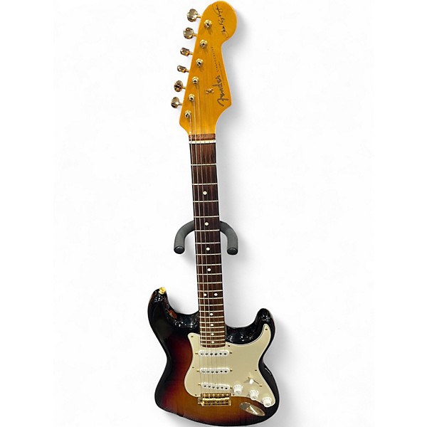Used Fender Artist Series Stevie Ray Vaughan Stratocaster 3 Color Sunburst Solid Body Electric Guitar