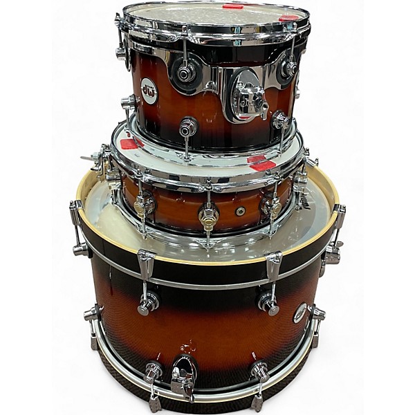 Used DW 4 Piece design series 4 piece sunburst Drum Kit