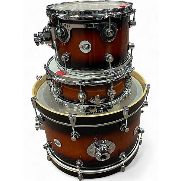 Used DW 4 Piece design series 4 piece sunburst Drum Kit