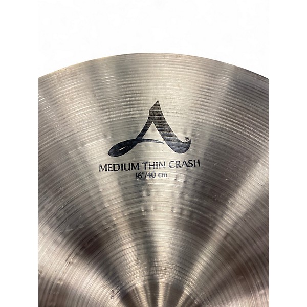 Used Zildjian 16in A Series Medium Thin Crash Cymbal