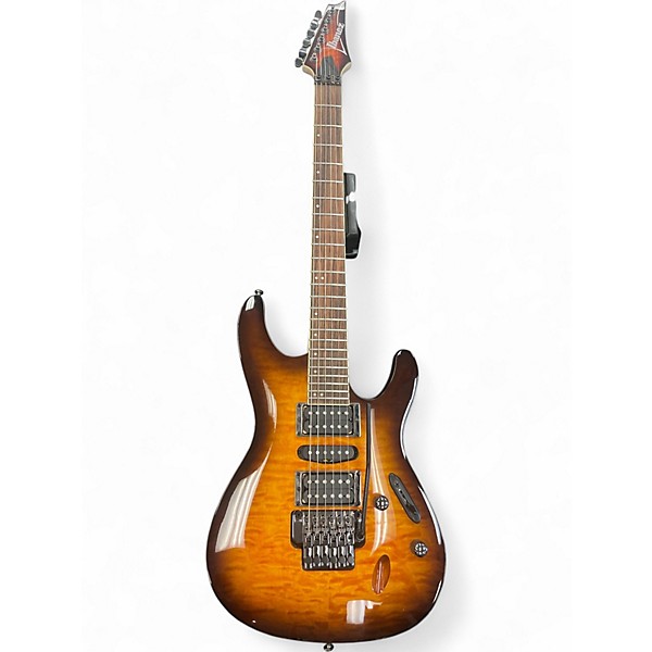 Used Ibanez S670QM DRAGON EYE BURST Solid Body Electric Guitar
