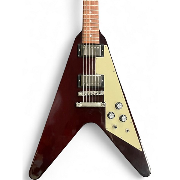 Used Gibson Flying V aged cherry Solid Body Electric Guitar