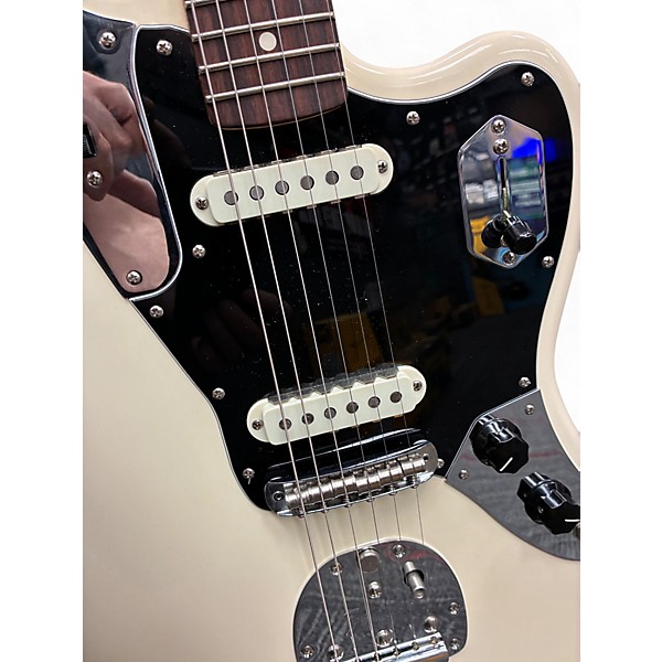 Used Fender American Professional Jaguar Olympic White Solid Body Electric Guitar
