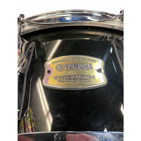 Used Yamaha 5.5X14 Stage Custom Snare RAVEN BLACK Drum